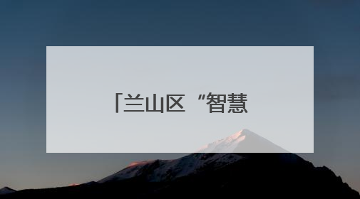 兰山区“智慧赋能”绣出城市管理新图景