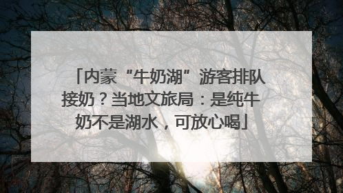 内蒙“牛奶湖”游客排队接奶？当地文旅局：是纯牛奶不是湖水，可放心喝
