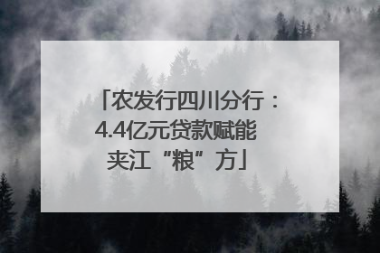 农发行四川分行：4.4亿元贷款赋能夹江“粮”方