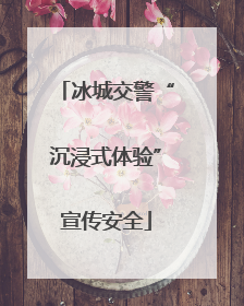 冰城交警“沉浸式体验”宣传安全