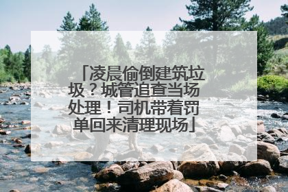 凌晨偷倒建筑垃圾？城管追查当场处理！司机带着罚单回来清理现场