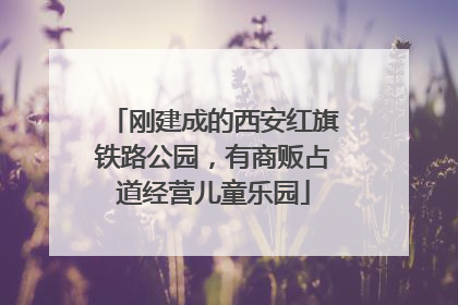 刚建成的西安红旗铁路公园，有商贩占道经营儿童乐园