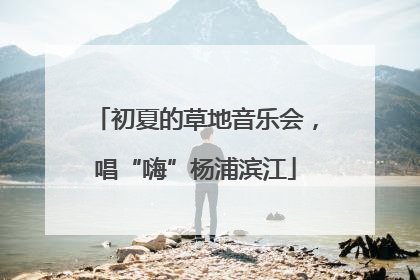 初夏的草地音乐会，唱“嗨”杨浦滨江
