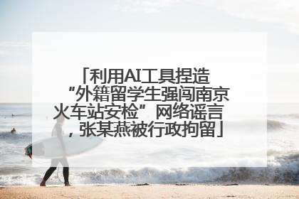利用AI工具捏造 “外籍留学生强闯南京火车站安检”网络谣言，张某燕被行政拘留