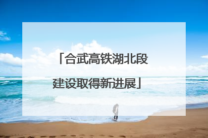 合武高铁湖北段建设取得新进展