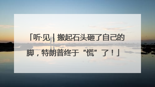听·见｜搬起石头砸了自己的脚，特朗普终于“慌”了！