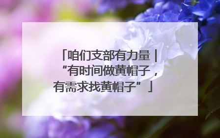 咱们支部有力量｜“有时间做黄帽子，有需求找黄帽子”