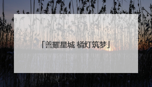 善耀星城 橘灯筑梦