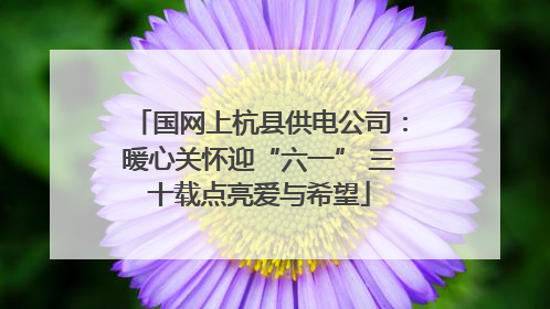 国网上杭县供电公司：暖心关怀迎“六一” 三十载点亮爱与希望