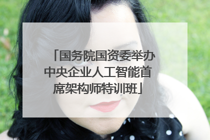 国务院国资委举办中央企业人工智能首席架构师特训班