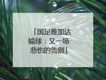 国足雅加达输球：又一场悲伤的告别
