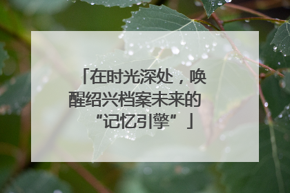 在时光深处，唤醒绍兴档案未来的“记忆引擎”