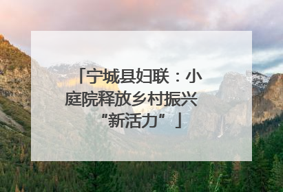 宁城县妇联：小庭院释放乡村振兴“新活力”