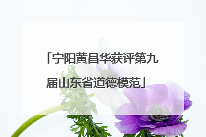宁阳黄昌华获评第九届山东省道德模范