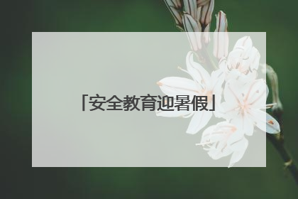安全教育迎暑假