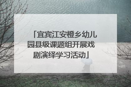宜宾江安橙乡幼儿园县级课题组开展戏剧演绎学习活动
