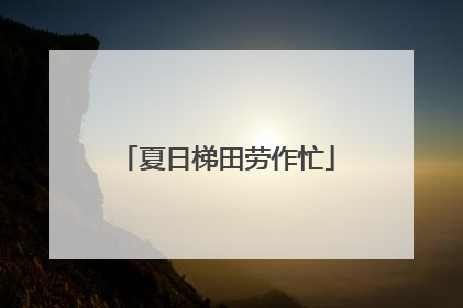 夏日梯田劳作忙