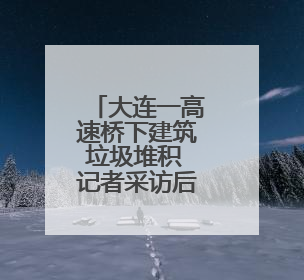 大连一高速桥下建筑垃圾堆积 记者采访后垃圾神奇“消失”