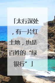太行深处，有一片红土地，也是百姓的“绿银行”