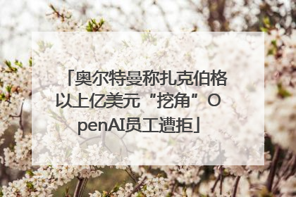 奥尔特曼称扎克伯格以上亿美元“挖角”OpenAI员工遭拒