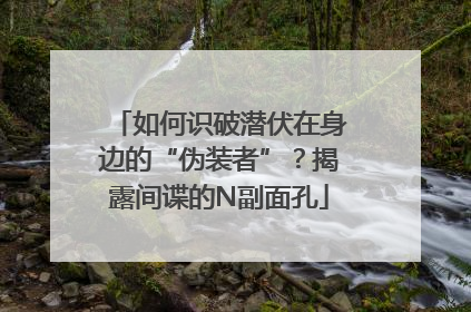 如何识破潜伏在身边的“伪装者”？揭露间谍的N副面孔