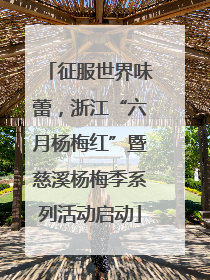 征服世界味蕾，浙江“六月杨梅红”暨慈溪杨梅季系列活动启动
