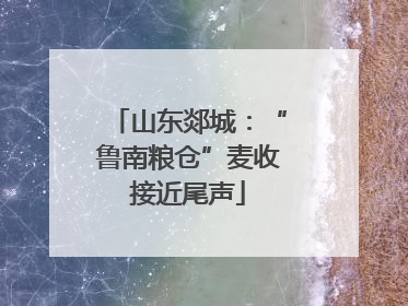 山东郯城：“鲁南粮仓”麦收接近尾声