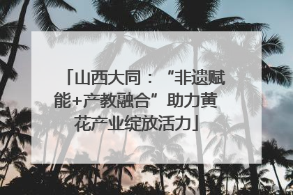 山西大同：“非遗赋能+产教融合”助力黄花产业绽放活力