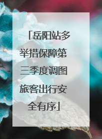 岳阳站多举措保障第三季度调图旅客出行安全有序