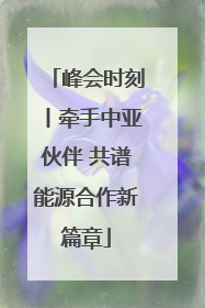 峰会时刻丨牵手中亚伙伴 共谱能源合作新篇章