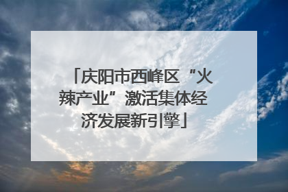 庆阳市西峰区“火辣产业”激活集体经济发展新引擎