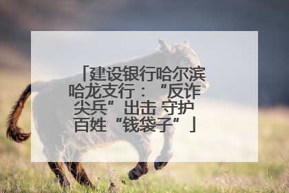 建设银行哈尔滨哈龙支行：“反诈尖兵”出击 守护百姓“钱袋子”