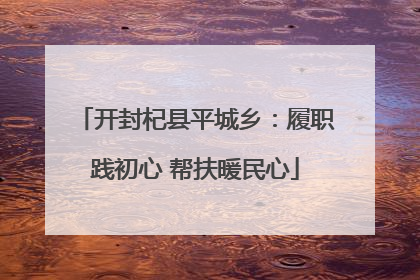 开封杞县平城乡：履职践初心 帮扶暖民心
