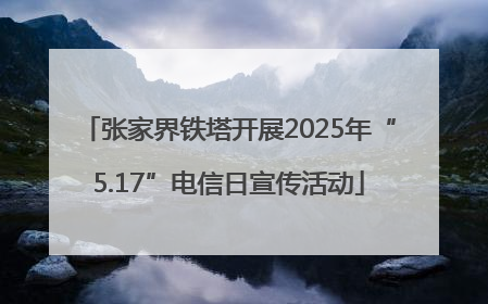 张家界铁塔开展2025年“5.17”电信日宣传活动