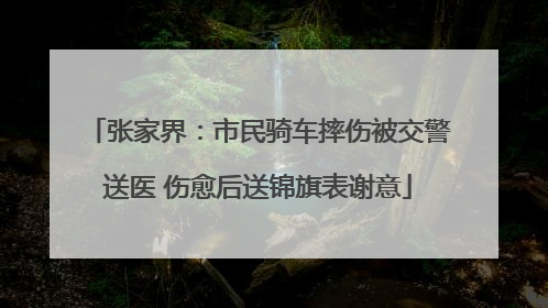 张家界：市民骑车摔伤被交警送医 伤愈后送锦旗表谢意