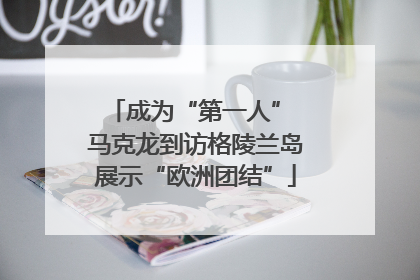 成为“第一人” 马克龙到访格陵兰岛展示“欧洲团结”