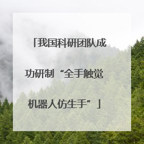 我国科研团队成功研制“全手触觉机器人仿生手”