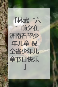 林武“六一”前夕在济南看望少年儿童 祝全省少年儿童节日快乐
