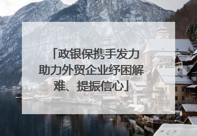 政银保携手发力 助力外贸企业纾困解难、提振信心