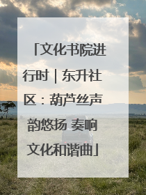 文化书院进行时｜东升社区：葫芦丝声韵悠扬 奏响文化和谐曲