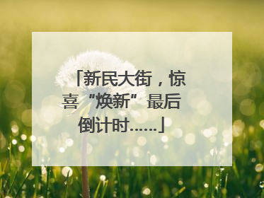 新民大街，惊喜“焕新”最后倒计时……