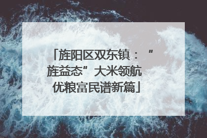 旌阳区双东镇：“旌益态”大米领航 优粮富民谱新篇