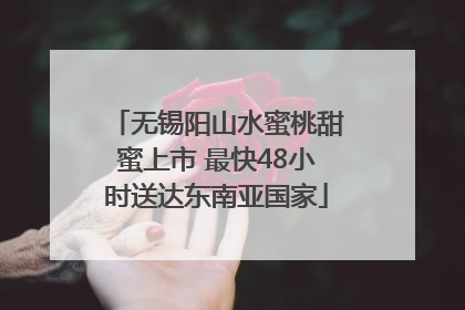 无锡阳山水蜜桃甜蜜上市 最快48小时送达东南亚国家