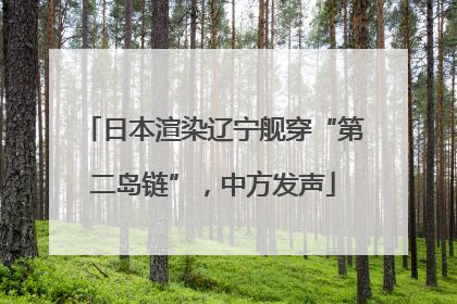 日本渲染辽宁舰穿“第二岛链”，中方发声