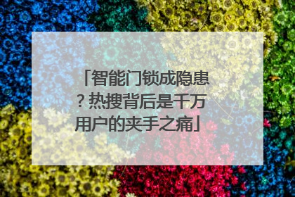 智能门锁成隐患？热搜背后是千万用户的夹手之痛