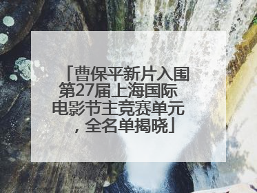 曹保平新片入围第27届上海国际电影节主竞赛单元，全名单揭晓