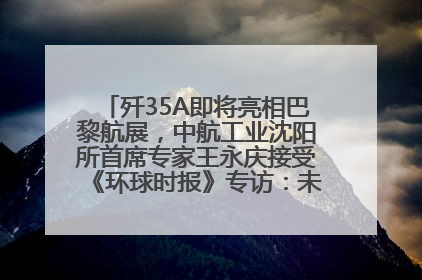 歼35A即将亮相巴黎航展，中航工业沈阳所首席专家王永庆接受《环球时报》专访：未来数量可以有很多