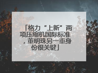 格力“上新”两项压缩机国际标准，董明珠另一重身份很关键