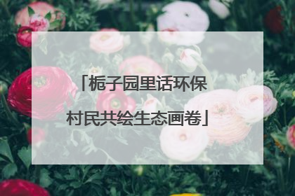 栀子园里话环保 村民共绘生态画卷