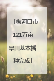梅河口市121万亩旱田基本播种完成